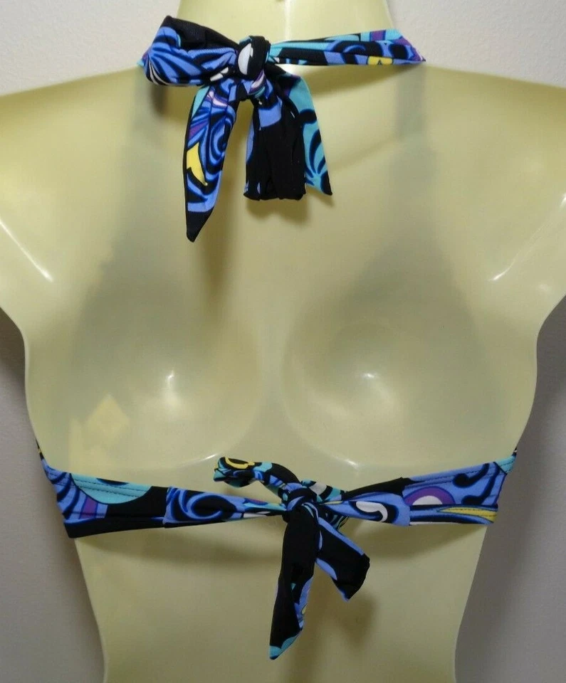 Kenneth Cole Talla 38 B Copa C TRIÁNGULO Periwinkle Nuevo Halter Bikini Traje de Baño Top Foto 2 de 4