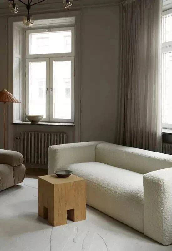 Cream-White, Hand-Tufted Wool Soft Area Rug Carpet, 5x8, 6x9, 8x10, 9x12 - Image 3 of 4