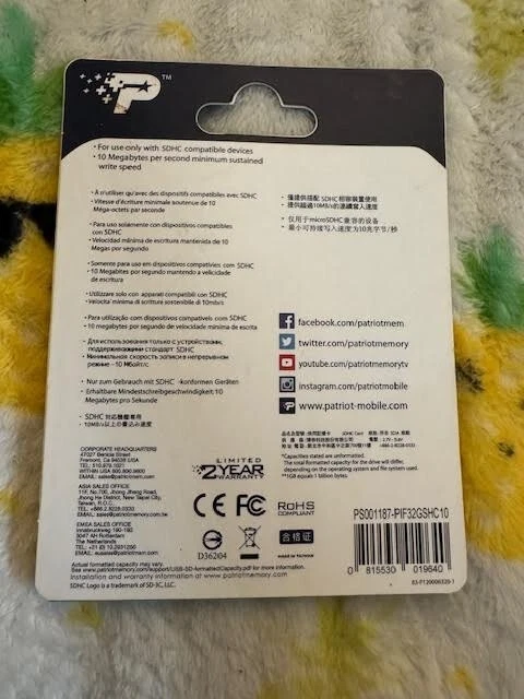 Patriot Instamobile 32GB SD card Mobility Series for camera, computer, laptop - Image 2 of 2