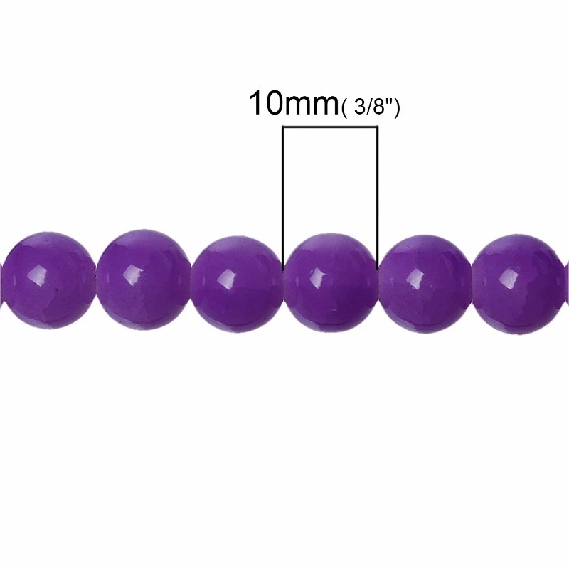 Purple Wholesale 10mm Opaque Crackle Glass Beads G8111 - 50, 100 Or 200PCs - Image 3 of 4