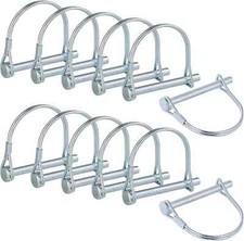 12-Count Wire Lock Pins- 1/4 Inch Heavy Duty Safety Coupler Pin Shaft Locking Pt