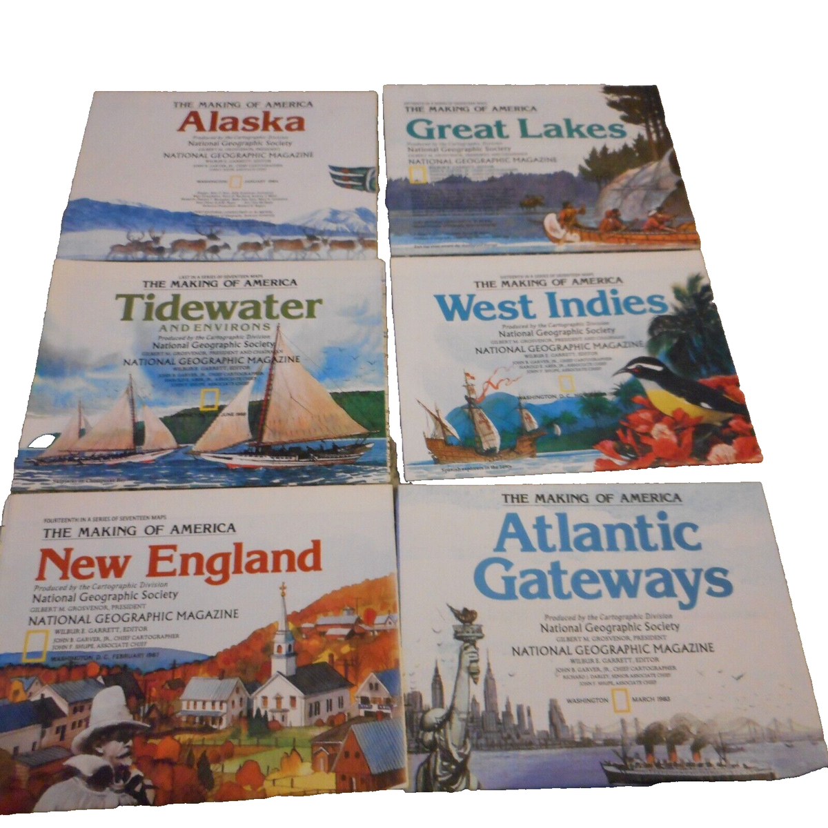 National Geographic Maps THE MAKING of AMERICA Vintage 1980 display picture 1