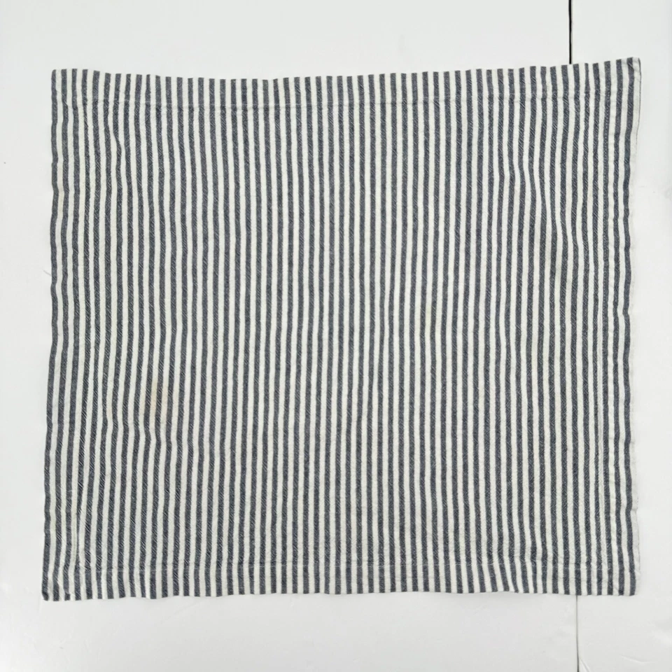 Set 3 Pottery Barn Cloth Napkins Blue White Stripes Linen Cotton 20" Square - Изображение 4 из 4