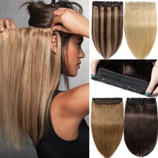 Ein Tressen Echt Haarteil  Echthaar Clip in Extensions Haarverlängerung Balayage