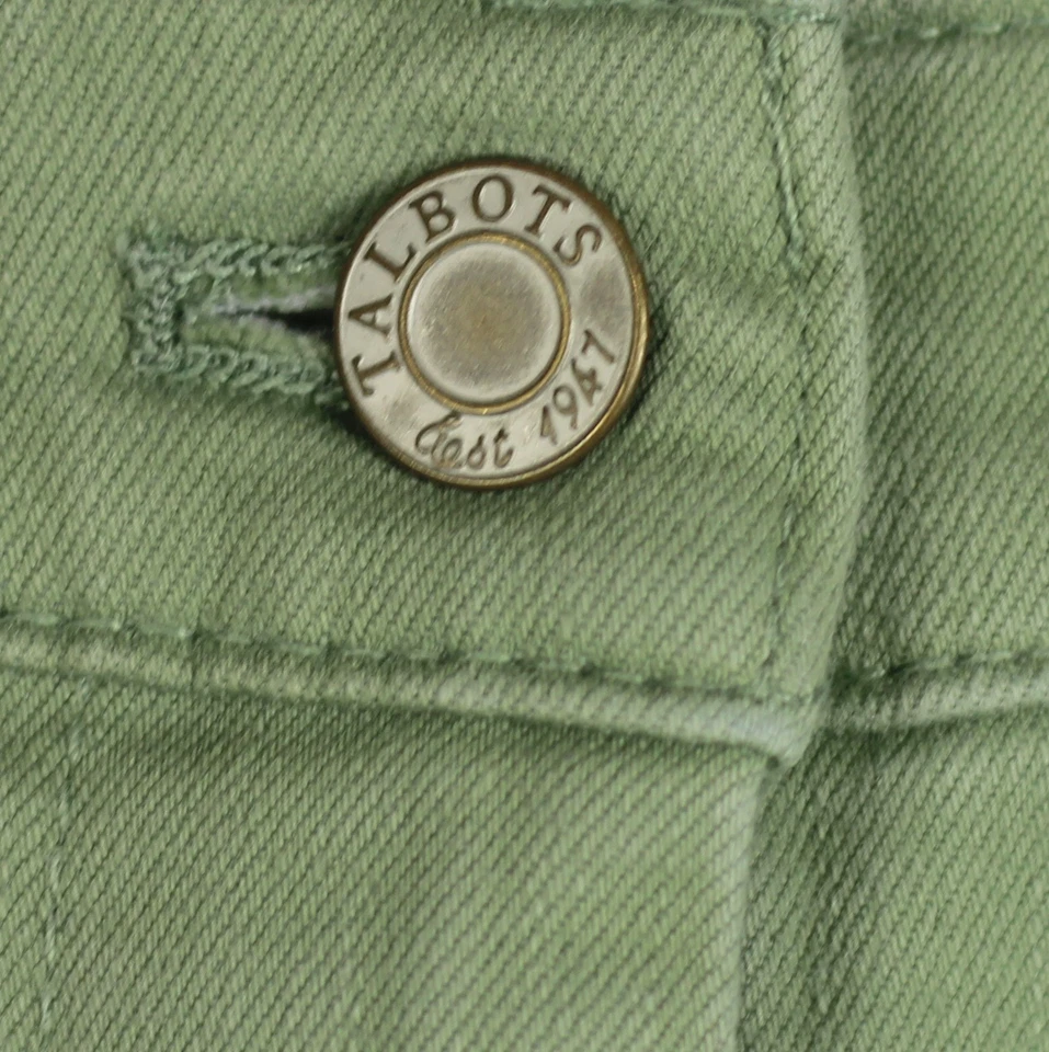 Falda Talbots Mujer Talla Grande Falda Pequeña 20WP Denim Recto Verde Salvia Foto 3 de 4