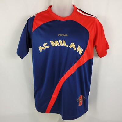 AC Milan Soccer Jersey FC Football Club Italy Prima Red Blue Shirt