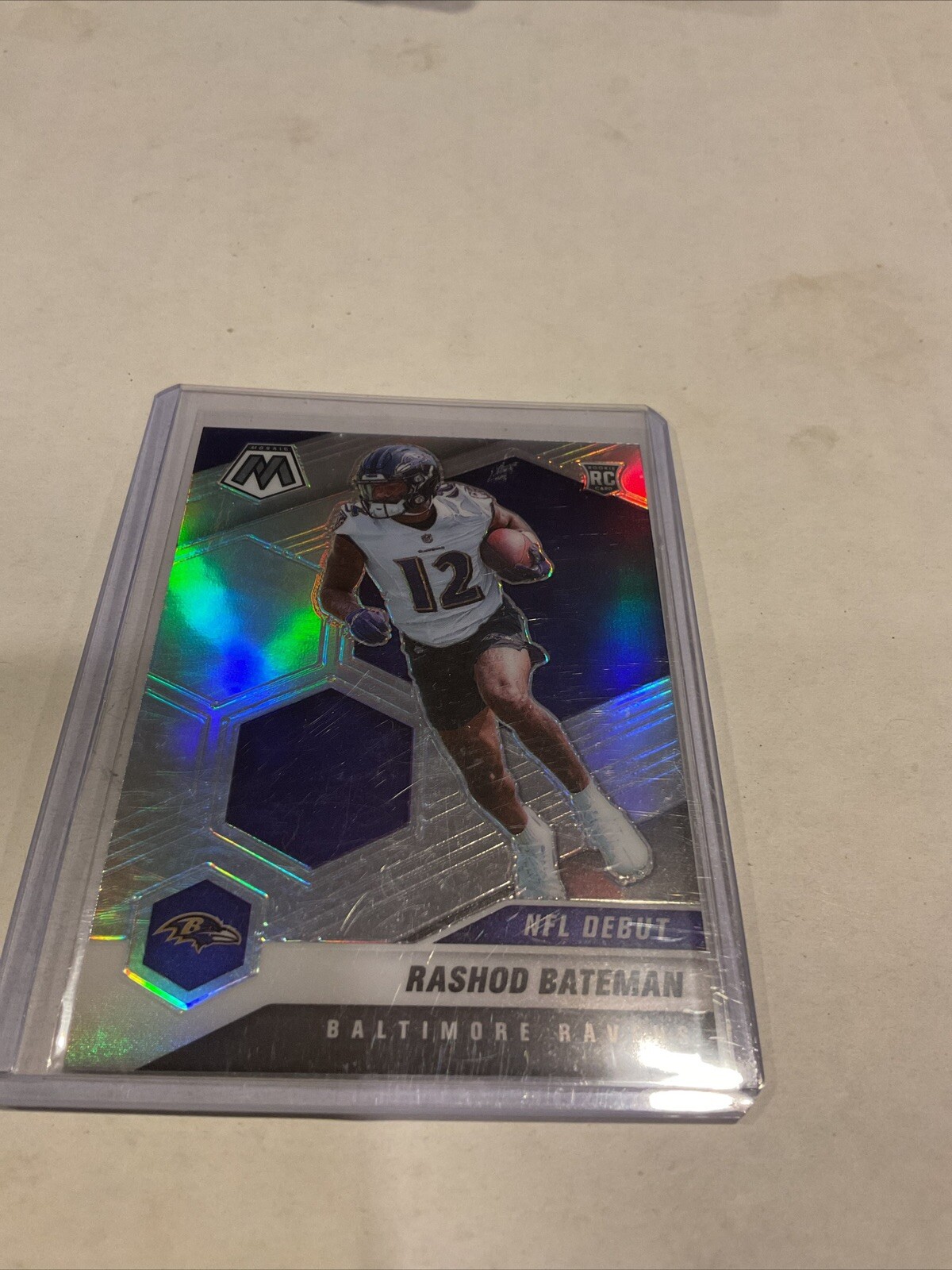 2021 Mosaic Rashod Bateman NFL Debut Silver Prizm Rookie #249 Ravens