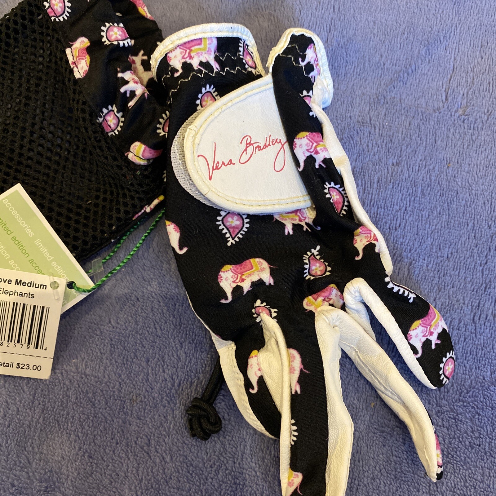 Vera Bradley NWT golf glove and golf ball bag pink elephants women’s