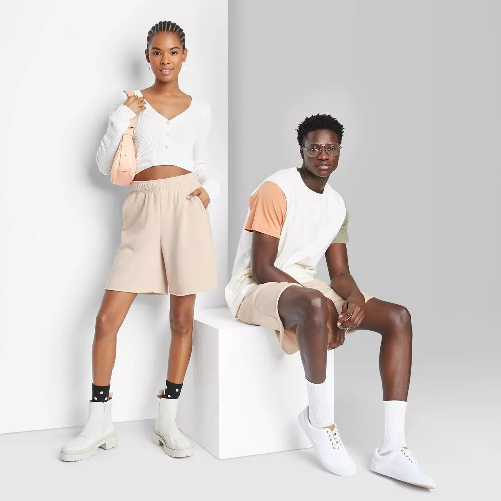Womens fleece bermuda shorts clearance