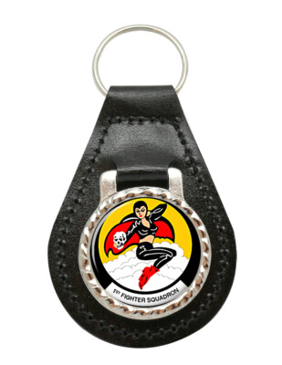 Schlüsselanhänger 1st Fighter Squadron USAF Leder