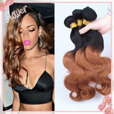 12A PERUVIAN VIRGIN HUMAN HAIR BODY WAVE 1B/30 ROOT OMBRE 300g/400g/500g KONVOLUT 