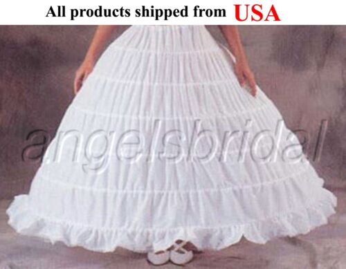 Top Quality Mega Full Cotton 6-Hoop Renaissance Costume Petticoat Skirt Slip - Afbeelding 1 van 1