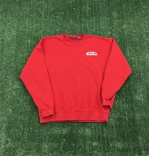 HEB Employee Uniform L HEB Crew Neck Sweatshirt Extra Large Red Pullover Texas