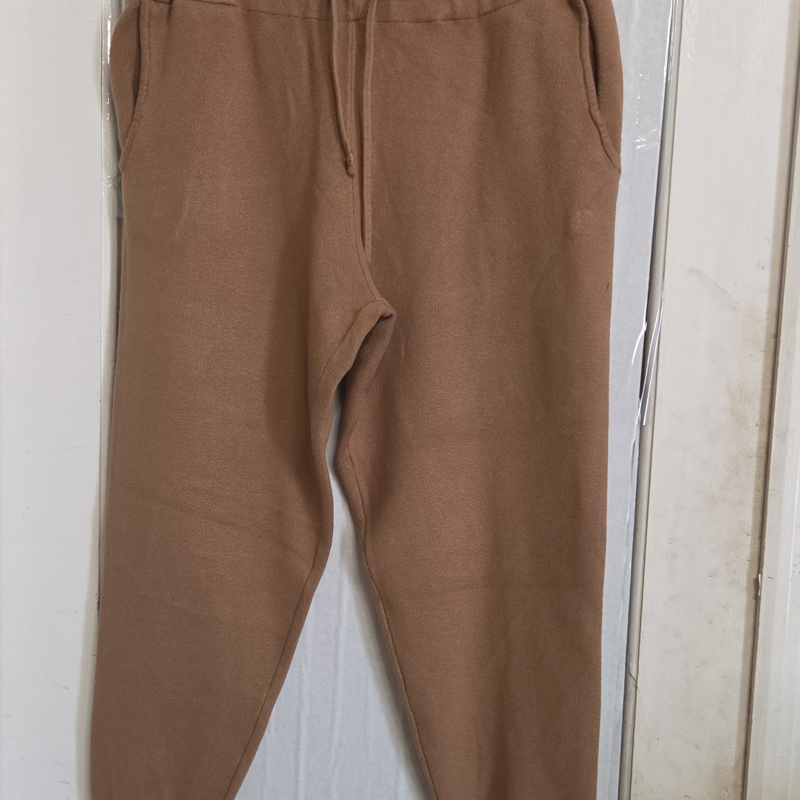 ZARA Women's Brown Drawstring Solid Pattern Regul… - image 1