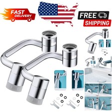 Durable Dual-Function 1080 Faucet Aerator - Chrome Finish, Easy Install, 2 Pack