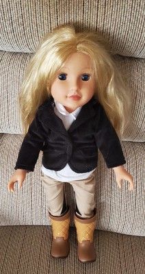 Beautiful  Blonde Hair & Lotus Collectible Doll - 18  -