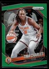 Tina Charles 2025 Panini Prizm WNBA Green Prizm Card #3