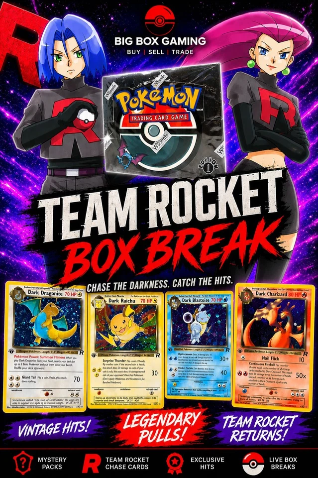 £35k+ 1st Ed Team Rocket Box Break! 99p Vintage Blowout!