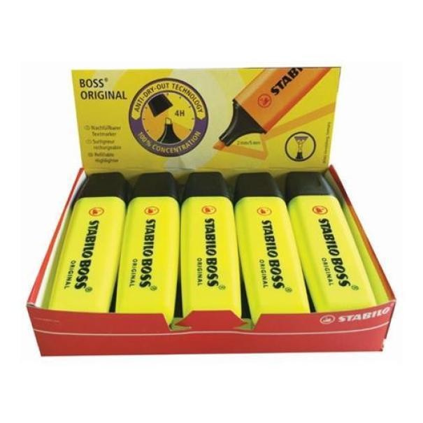 Stabilo Boss Original evidenziatore colore Giallo 24 Confezione da 10 pz