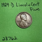 1924-D Lincoln Wheat Cent / Penny 1c Fine US Coin