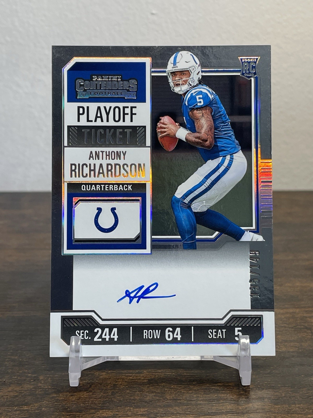 2023 Panini Contenders Anthony Richardson RC Playoff Ticket Auto #/149 Colts