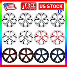 15" Set of 4 Lacquer Hubcap Wheel Alloy Rim Covers Fit For 2010-15 Toyota Prius
