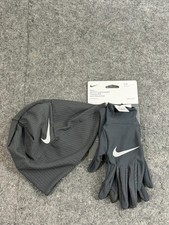 NWT Men  s Running Nike Dri-Fit Lightweight Fleece Hat  Glove Set Size S / M