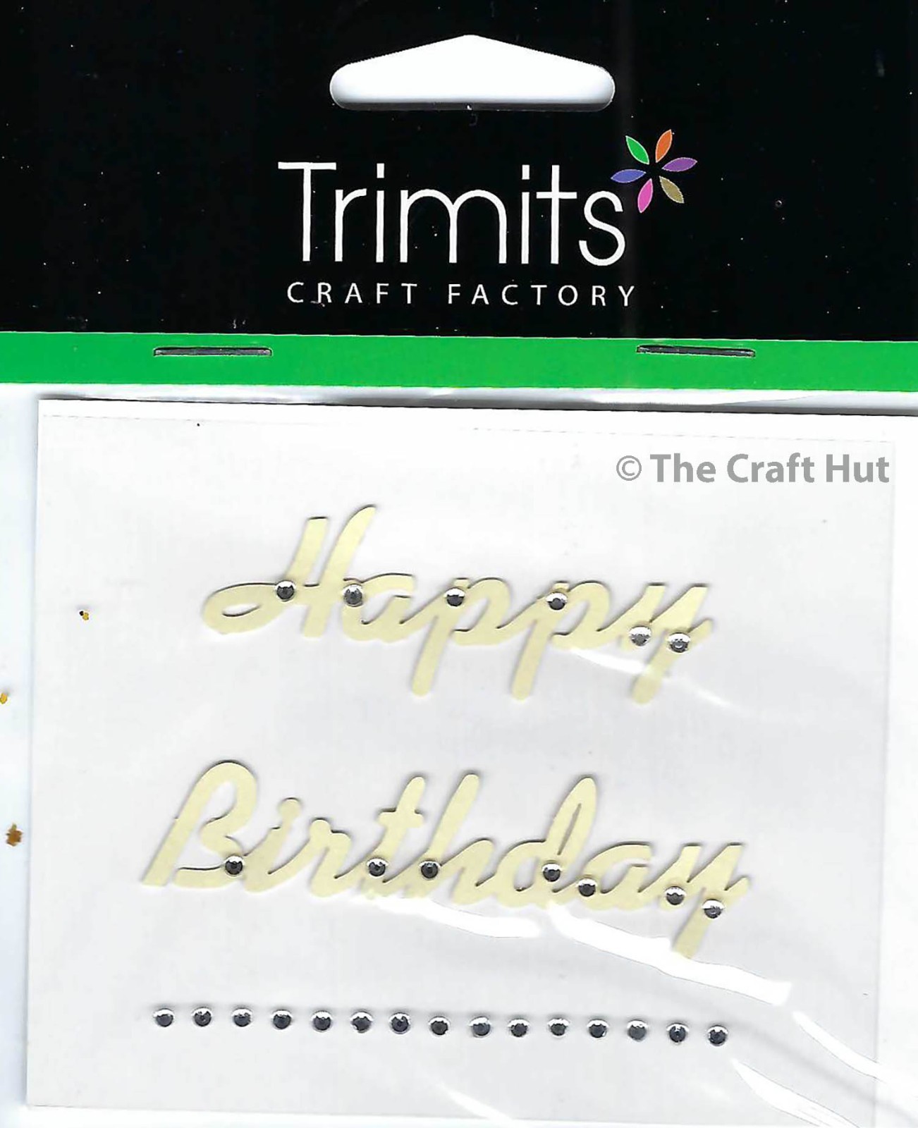 Trimits Craft Embellishments Scrapbook Card Making Happy Birthday Diamante New