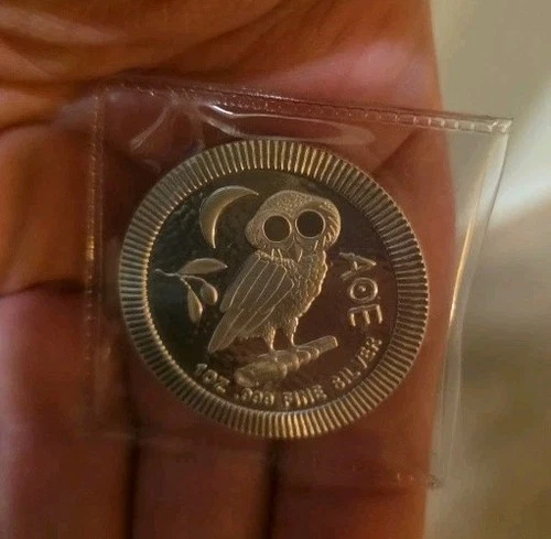 2017 1 oz silver Athenian Owl Ancient Greek Tetradrachm AOE Niue $2 coin Bullion
