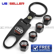 Valve Stem Caps Keychain Wheel Tire Black - Us Seller