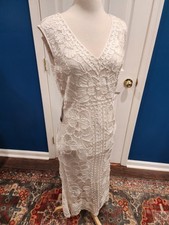 JS COLLECTIONS - DRESS BEADED WOMENS SIZE -4  IVORYWHITE NWT