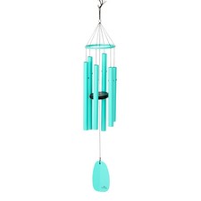 Woodstock Chimes 32in Monochrome Aqua Chime Bells of Paradise Wind Chime