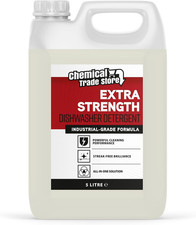 Commercial Dishwasher Detergent, 5L – Removes Grease & Stains, Heavy-Duty Formul