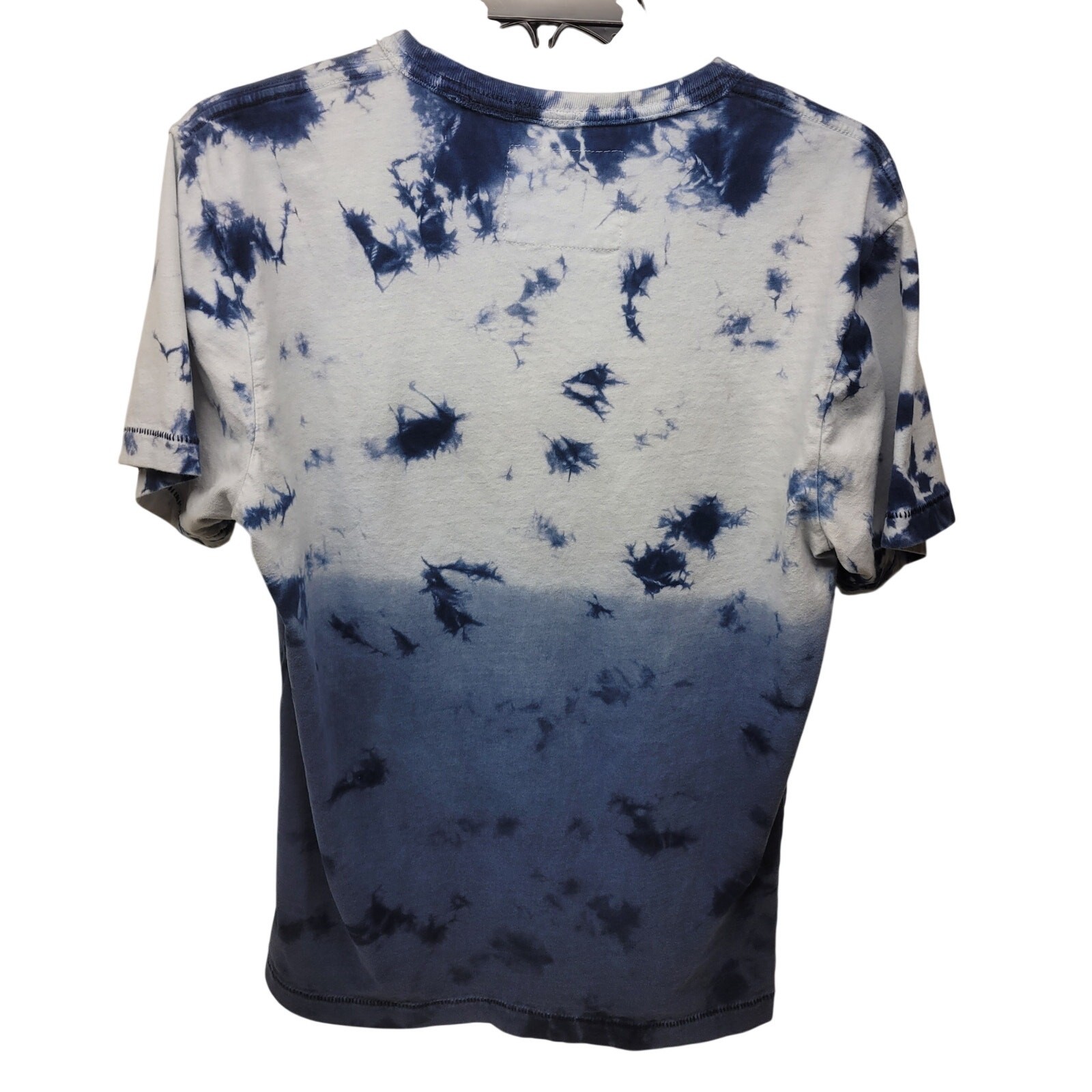 True Religion Tie Dye Ombre Crewneck T-Shirt Bleach Indigo Men's Small thumbnail 2
