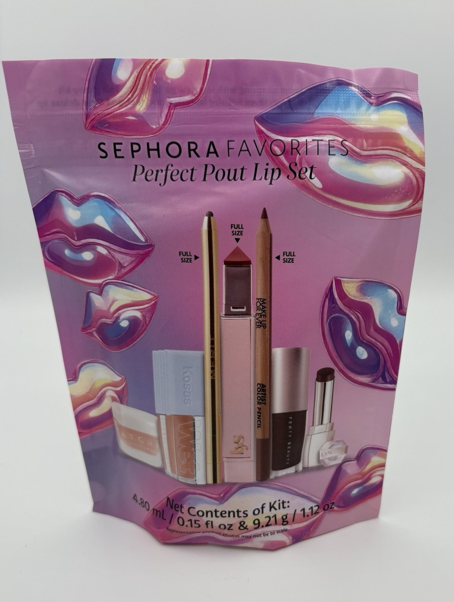 Sephora Favorites Perfect Pout Lip Set w 3 Full Sizes! $123 Value