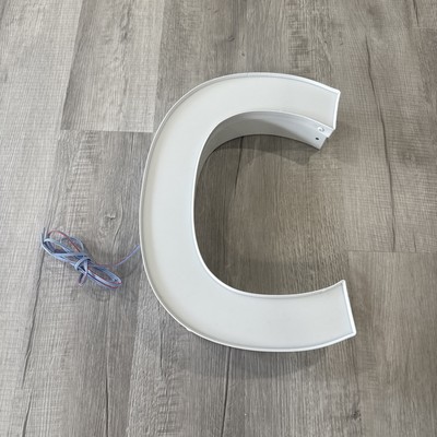 White  LED  Electric Sign Selection Letter '' C '' Initial Art