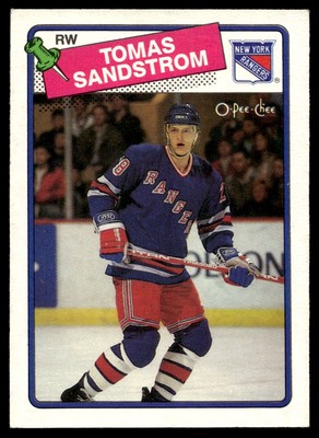 1988 O-Pee-Chee Hockey Tomas Sandstrom 121 New York Rangers