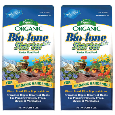 Espoma Organic Bio-Tone Starter Plus 4-3-3 Starter Plant Food, 4lbs, Pack of 2