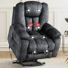 CANMOV Large Power Lift Recliner Chair with Massage, Heat, and USB for Elderly,