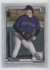 2020 Bowman Draft Chrome Refractor Sam Weatherly #BD-109 0o6v