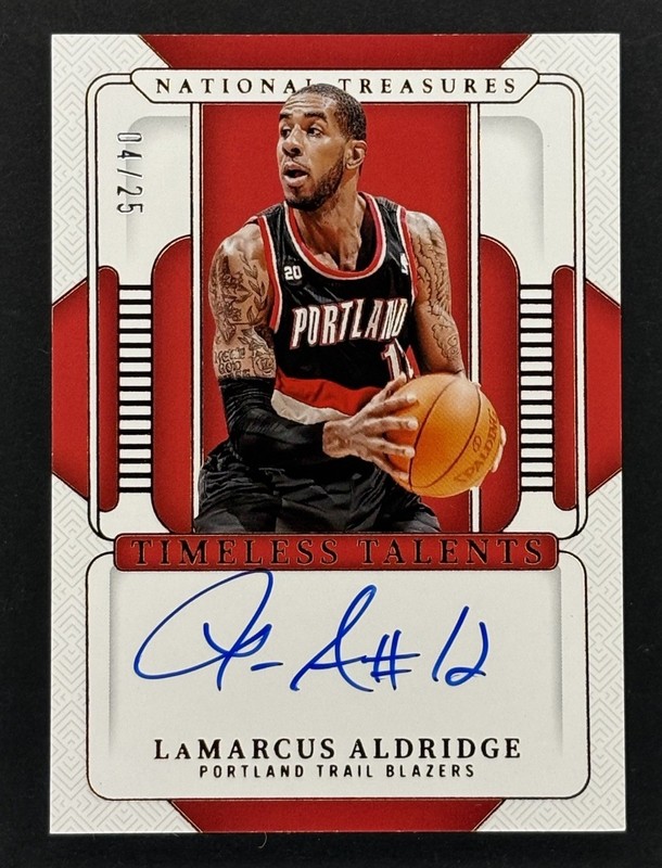 LaMarcus Aldridge 2024-25 Panini National Treasures /25 Timeless Talents Auto
