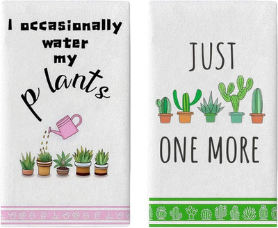 Funny Plant Lover Kitchen Towels (18X26 Inch) - Succulent & Cactus Themed Gifts