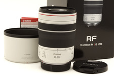 Near Mint Canon RF 70-200mm f4 L IS USM Lens with Hood Box 51626