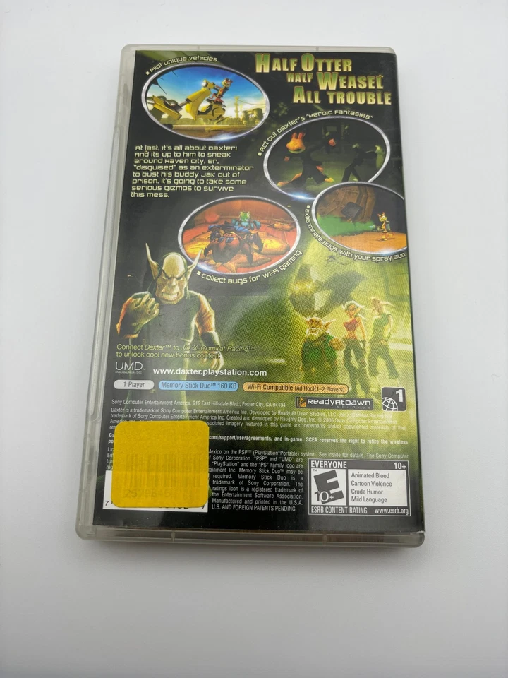 Daxter Sony PlayStation Portátil PSP Completo CIB con Manual Etiqueta Negra - Probado Foto 3 de 3
