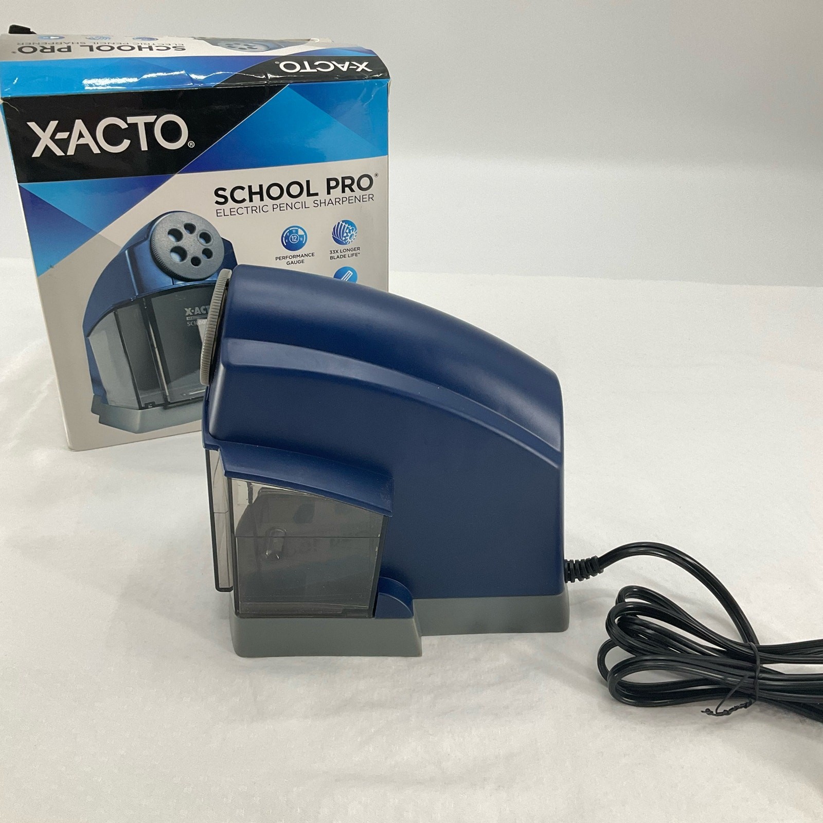 X-ACTO SCHOOL PRO ELECTRIC PENCIL SHARPENER, Blue