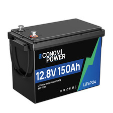12V 150Ah LiFePO4 Deep Cycle Battery 1920Wh 150A BMS IP65 for Solar RV Marine