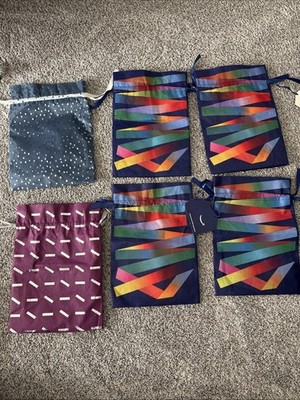 Amazon Reusable Drawstring Gift Bags - Lot Of 6 Used
