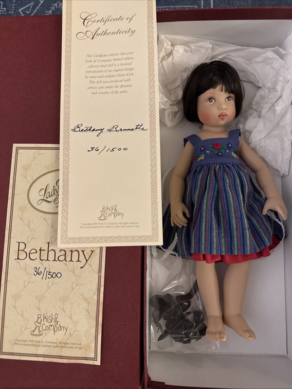 Helen Kish Lady kish Dolls Bethany 12" Brunette, Signed LE 1500