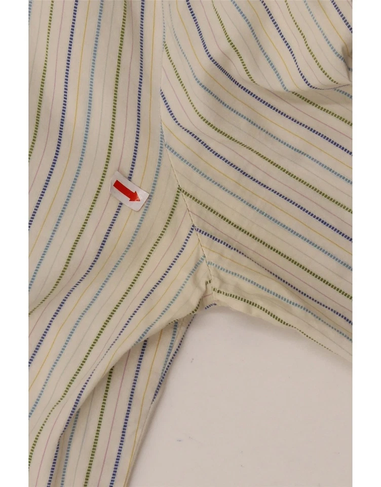 Мужская рубашка JUST CAVALLI XS белая в полоску DG24 - Изображение 4 из 4