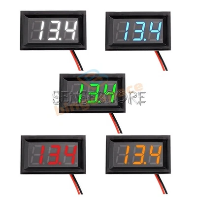 MARKENLOS Waterproof Mini LED Digital Voltmeter Voltage Tester Gauge 4.5-30V 0.56" 3 Digit